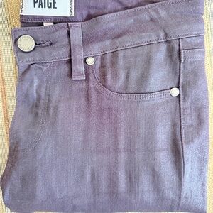 PAIGE Purple Skinny Jeans Luxe Finish